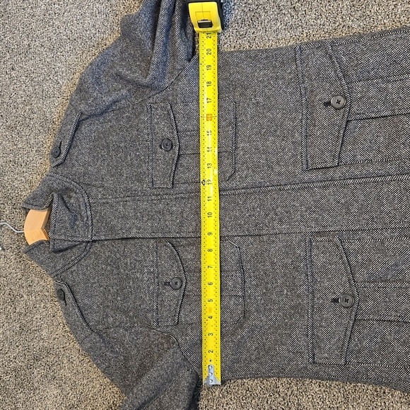 Express Mens Wool Blend Full Zip Coat Jacket 90's sz S - Picture 4 of 9